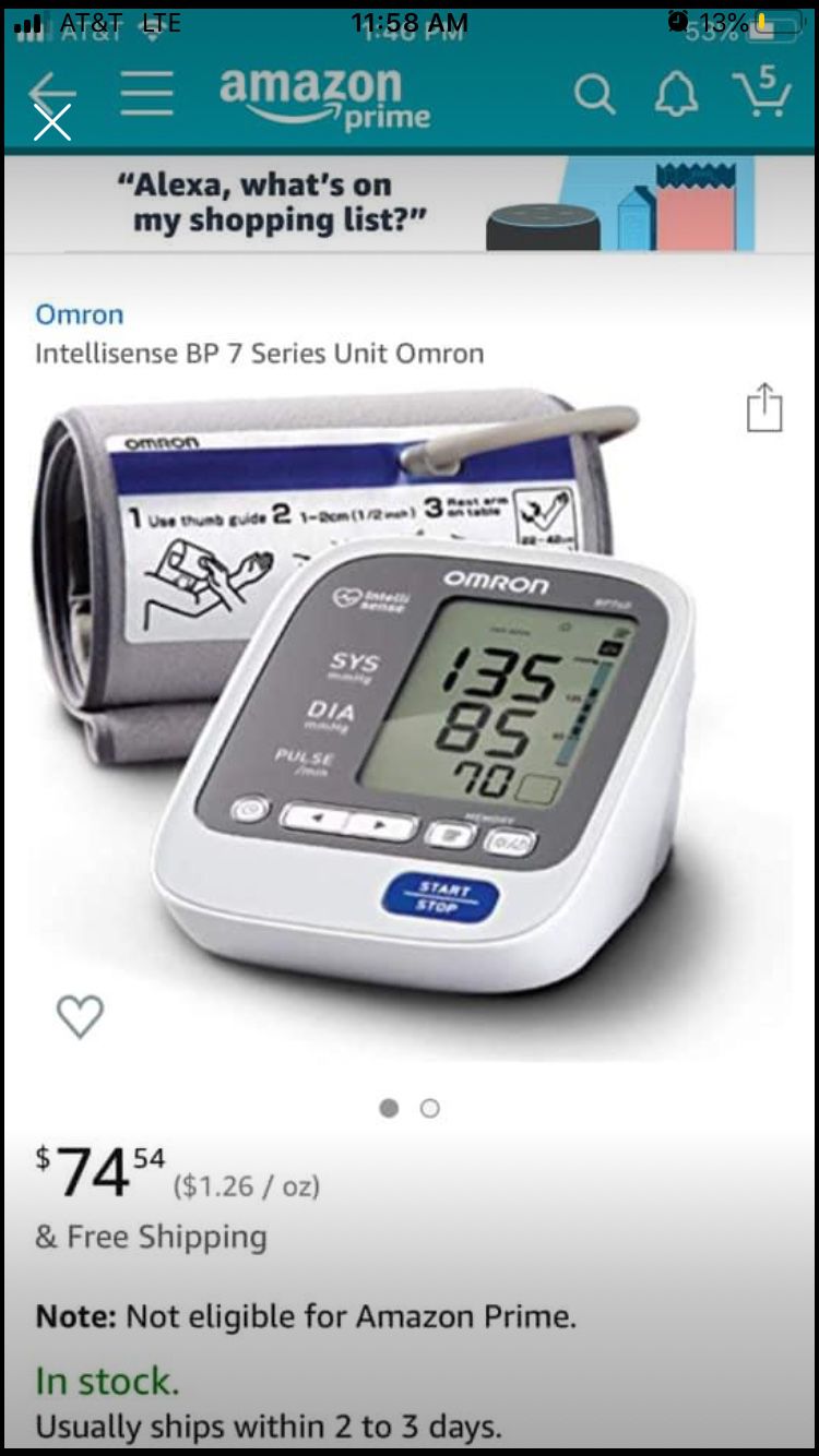 Blood pressure monitor cuff at home device