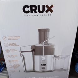 CRUX 5 Speed Digital Juice Extractor can process soft fruits, hard fruits, leafy greens and vegetables to deliver nutrient-rich beverages. Features a