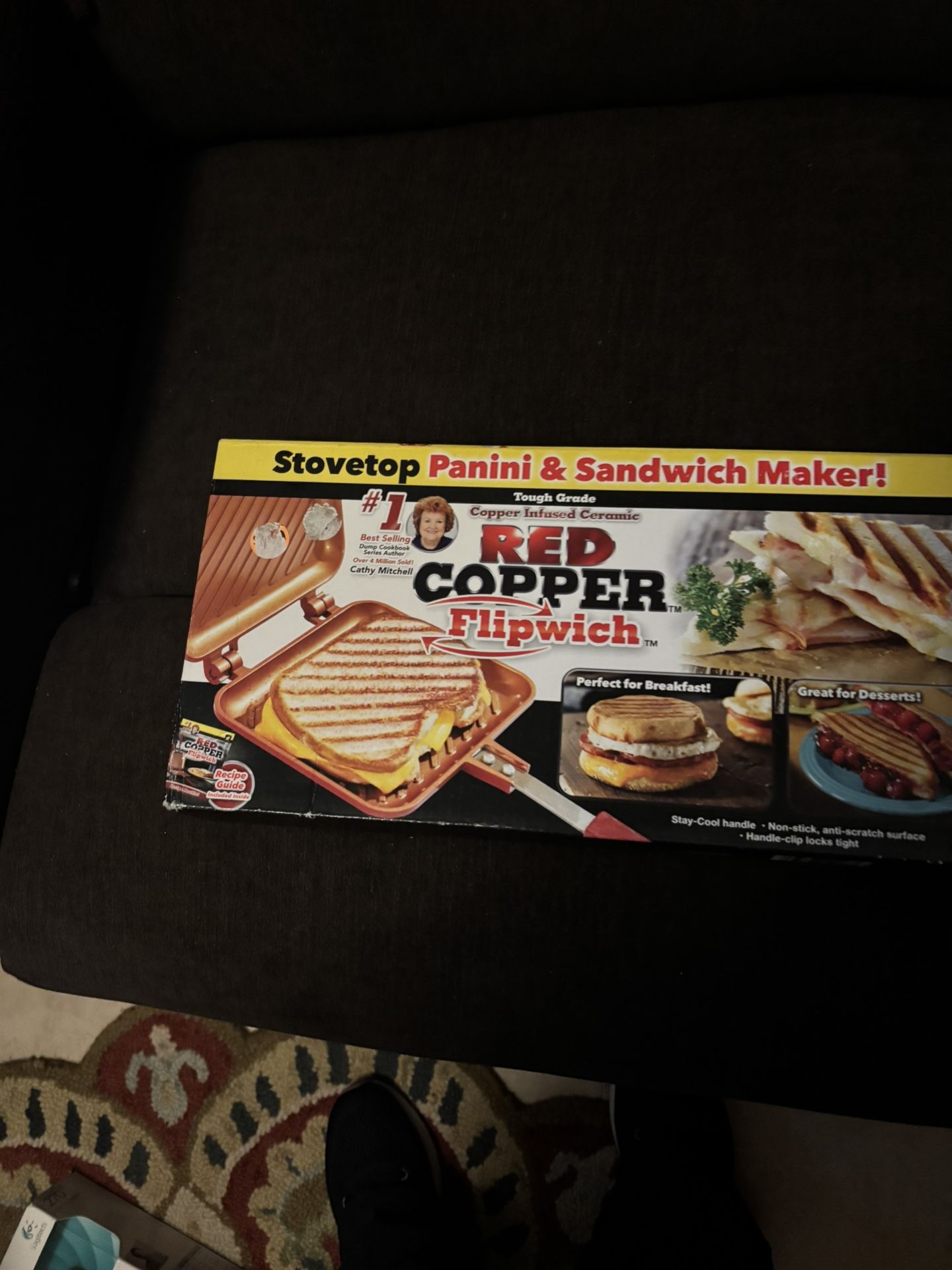 New Red Copper Panini & Sandwich Maker