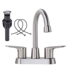 Double Handle High Arc Bathroom Faucet 