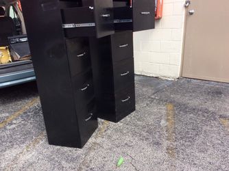2 black cabinet for office. For sale “ free delivery within 10 miles”