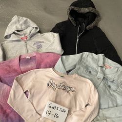 Big kid jackets and hoodies