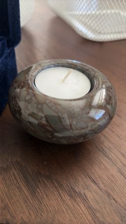 Marble tea light hidden stash