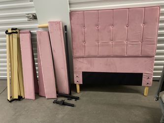 Pink velvet Single/twin bed frame