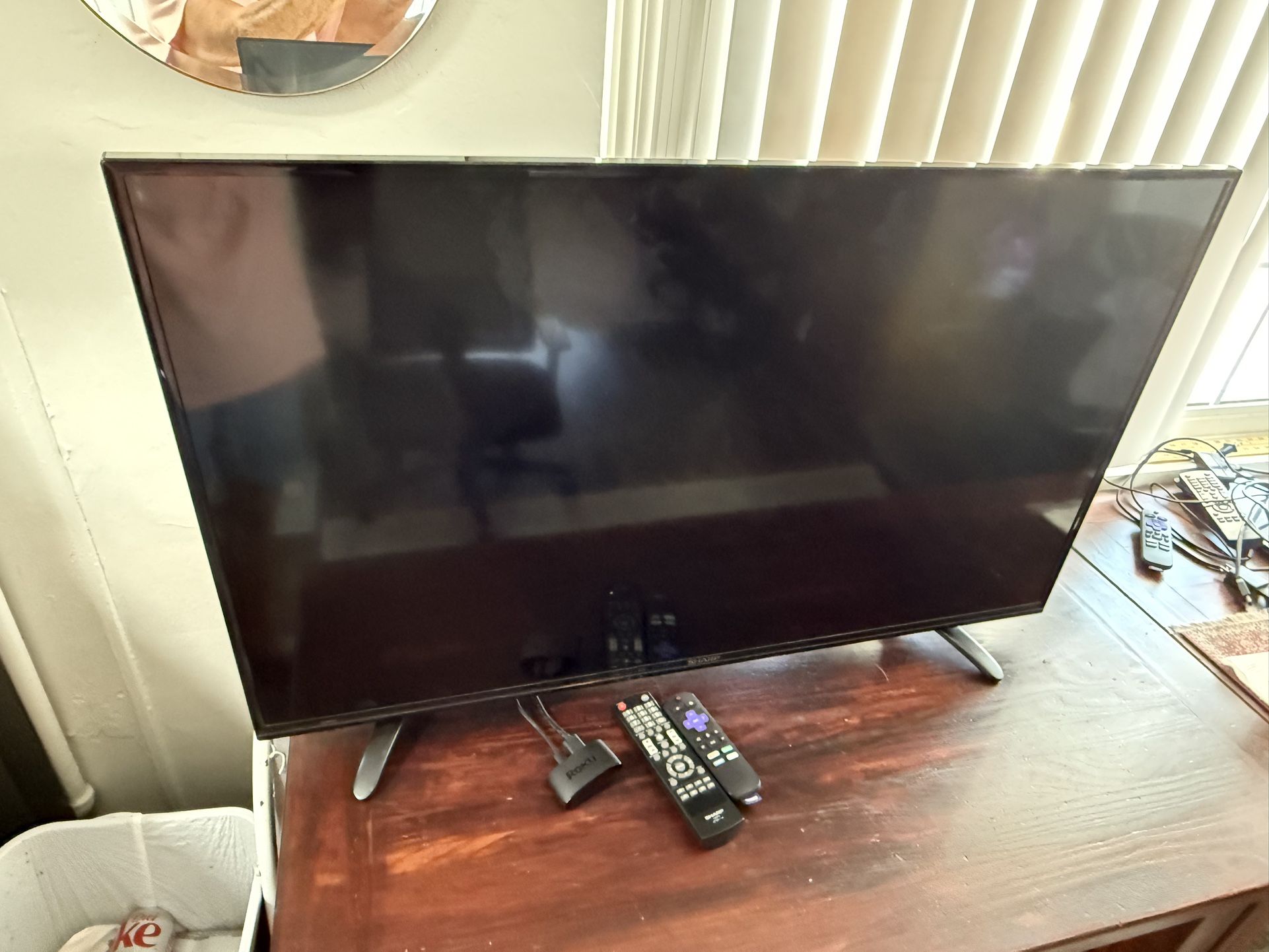 Sharp TV 40” Television Comes with Roku Device and Remotes works ...