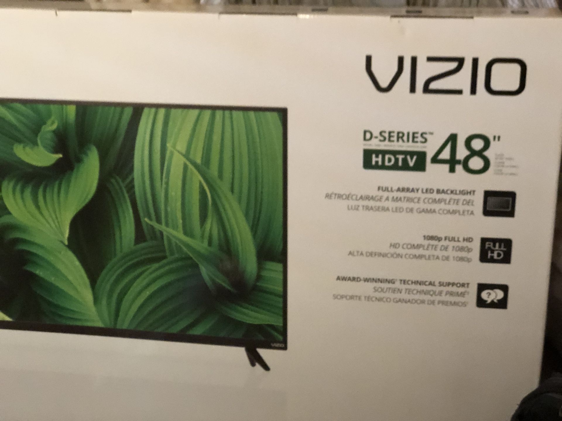 TV VIZIO 48” HDTV. NEW