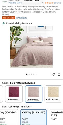 Bedspread. California king set quilt bedding set burlwood 3 pieces