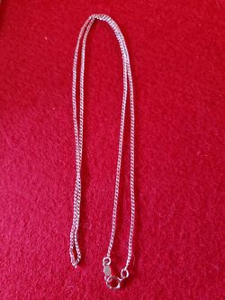 Brand new stamped silver 18"chain