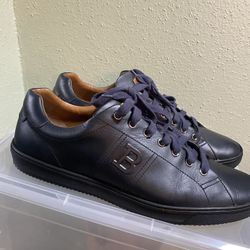 Bally Orivel Leather Sneakers Size EU 12 - US 13 Blue Navy.  Authentic, like new