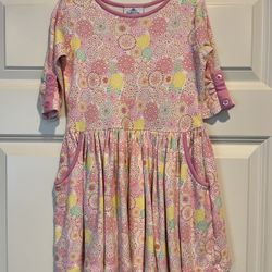 Eyelet and Ivy Girls Multicolor Pink Dress 4 Year