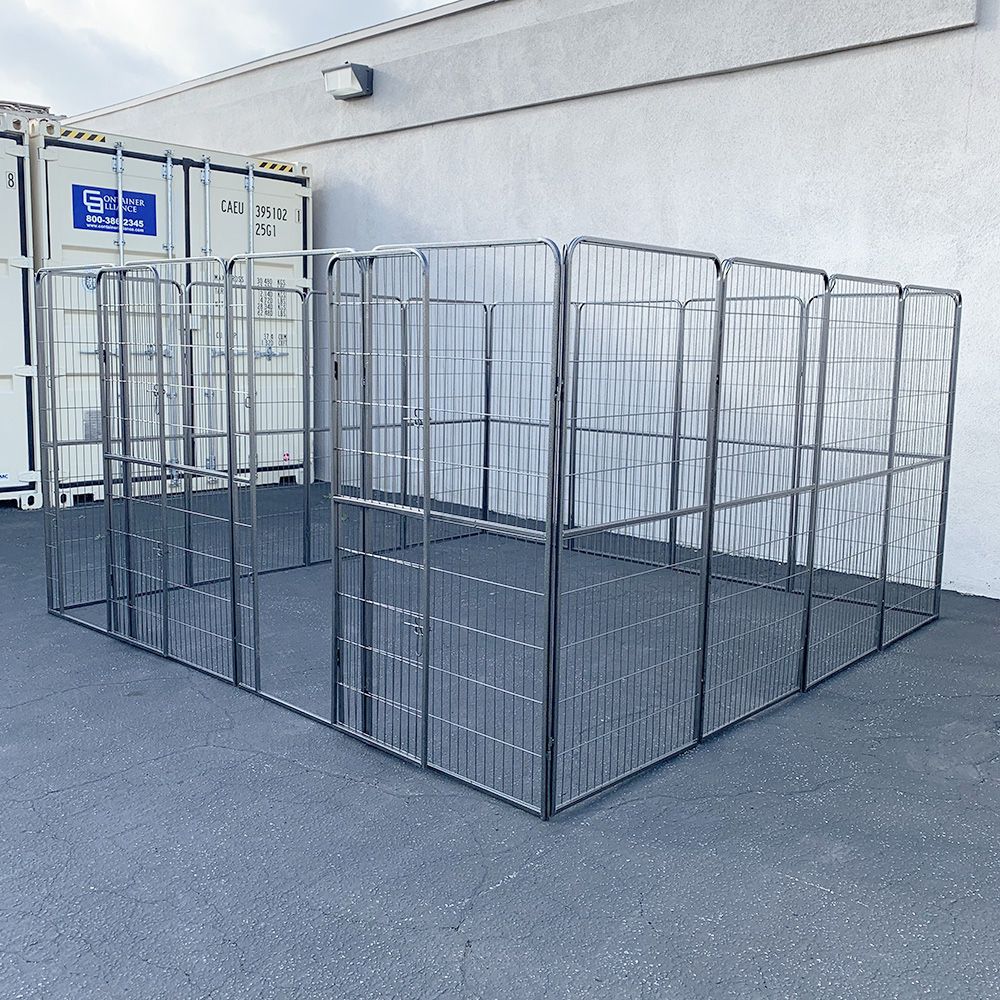 $290 (New) Heavy duty 10x10x5ft tall pet playpen 16-panel dog crate kennel exercise cage fence 