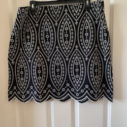 Loft Print Skirt, Size 14 Women