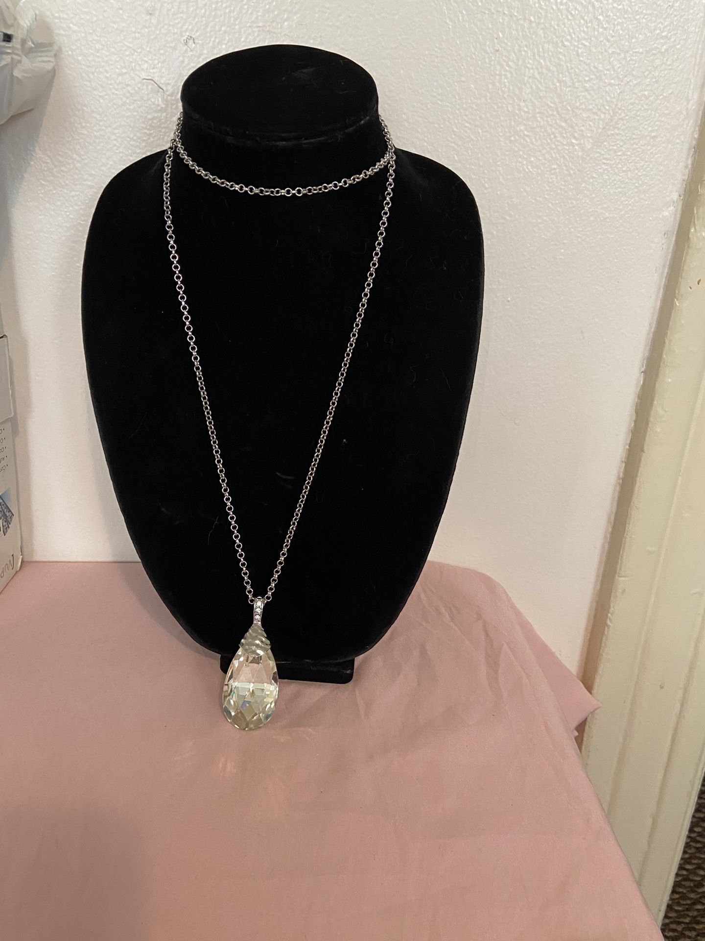 Paparazzi Accessories - Spellbinding Sparkle - White Blockbuster Rhinestone Tear