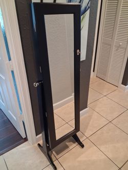 Mirrored free standing JEWELRY armoire