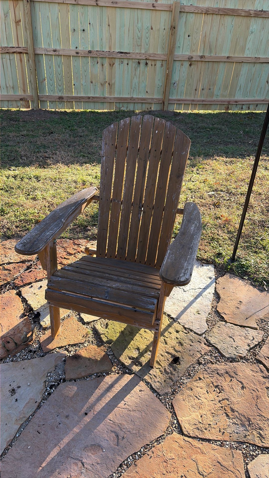 Set Of Six Outdoor Wooden Adirondack Chairs 
