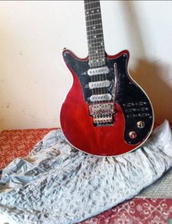 Brian may guitarist of the band queen
Signature sg guitar