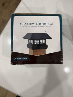 Solar powered post cap