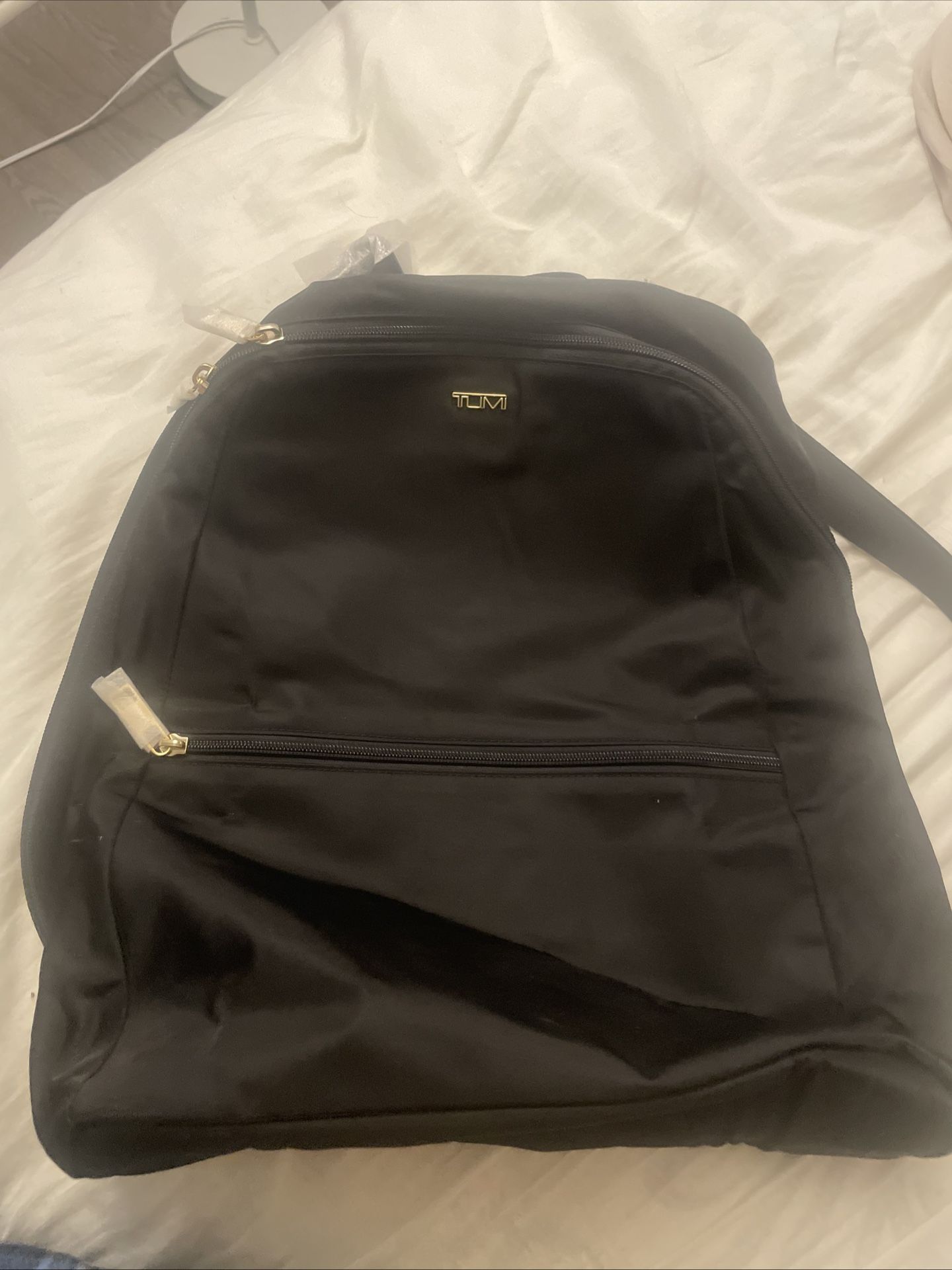 TUMI Just In Case Packable Backpack Black Nylon NWOT 15x12x5