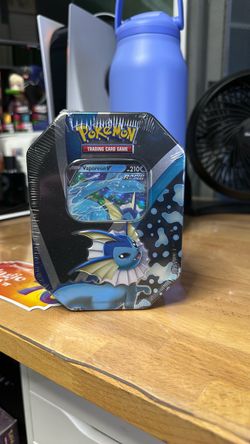 Pokémon Eevee Evolutions Vaporeon V Tin Factory Sealed 2021 4 Booster Packs