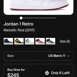 Air Jordan 1 Retro – Worn Once (Like New