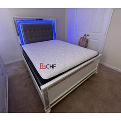 LED Light Queen / California king or Eastern  king bed frame (Matters sell seperately )