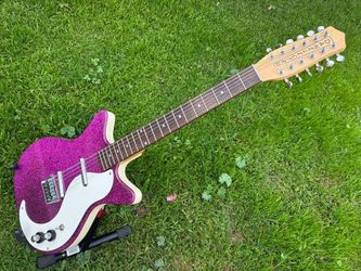Purple Danelectro 12 String Guitar