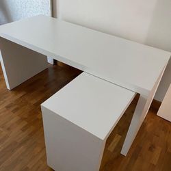 White Pull Out Desk IKEA Malm