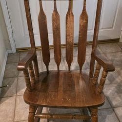 Wood rocking chair