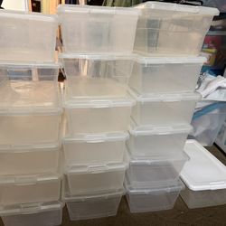 Set of 14 Clear Shoe Storage Containers