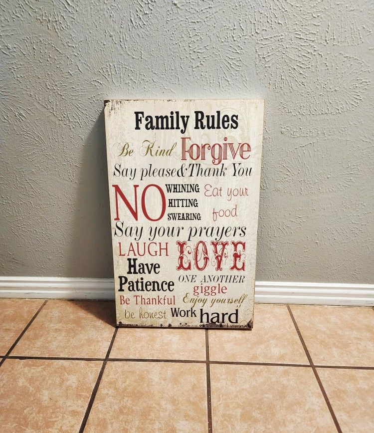 Family Rules Canvas