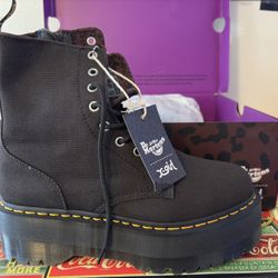 Dr Martens Jadon Max X-Girl Canvas Platform Boots