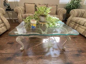 Living Room 2-Pieces Glass Table Set (pick up only)