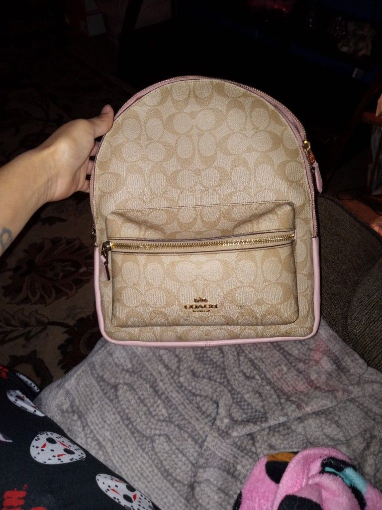 Pink Coach Backpack 
