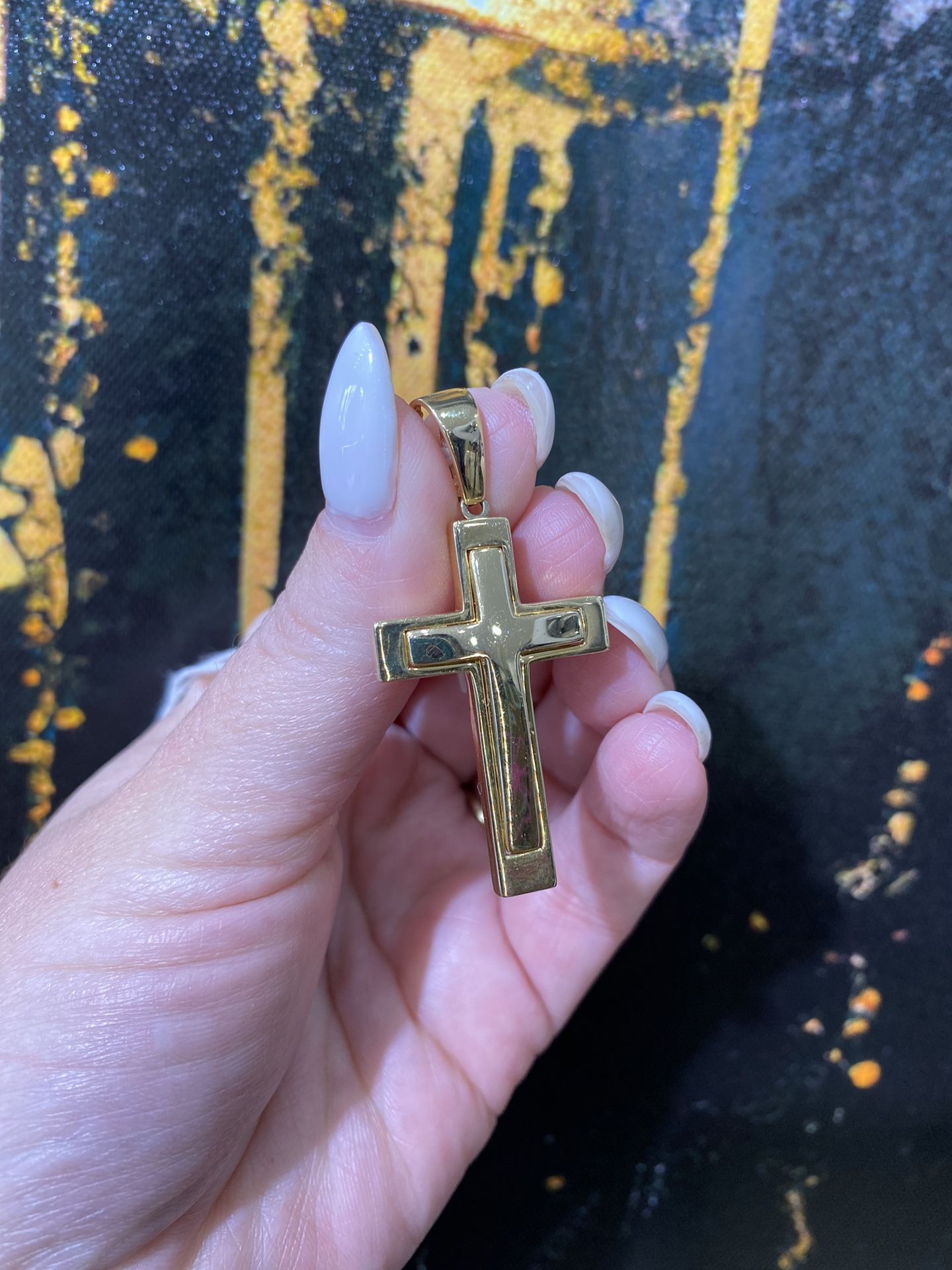 14k CROSS CHARM
