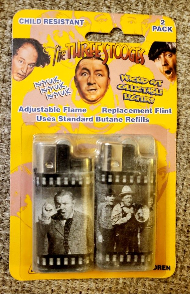 The Three Stooges 2 Pack Wacked Out Collectable Lighters
