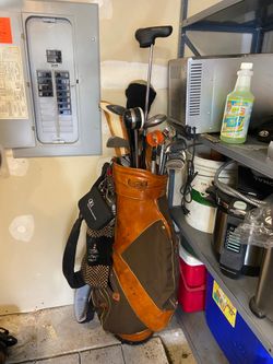 Leather golf bag
