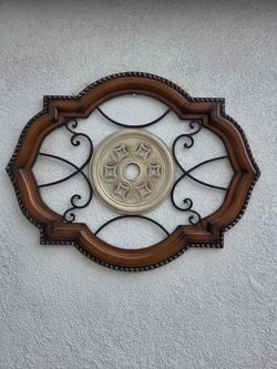 Wood and Metal Wall Plaque