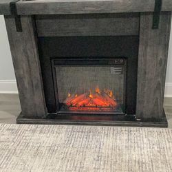 FIREPLACE - ELECTRIC- including Mantel FREESTANDING - $175 Or Best Offer