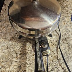Vintage Farberware 12" Stainless Steel Electric Skillet Fry Pan w/ Dome Lid