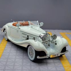 1:24 Large Scale Alloy Mercedes-Benz 500K Vintage Classic Car Collection Grade Model 