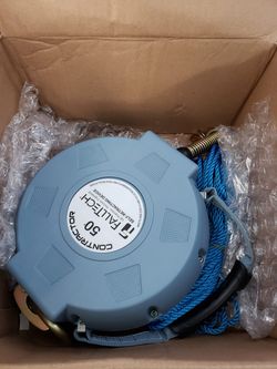 50 ft. L 310 lb. Weight Capacity Blue Self Retracting Lifeline