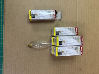 Satco S3282 120V Clear E12 Base Torpedo Incandescent Light Bulb 25W 