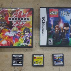 LOT 5 NINTENDO DS GAMES LEGO HARRY POTTER; LEGO BATMAN 2; LEGO BATTLES ; THE AMAZING SPIDER MAN ;  BAKUGAN. VERY GOOD CONDITION. 