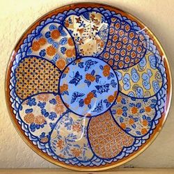 Vintage Imari Style Porcelain Serving Plate