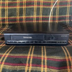 Panasonic Omnivision VHS Player + Ambico VHS Video Cassette Rewinder