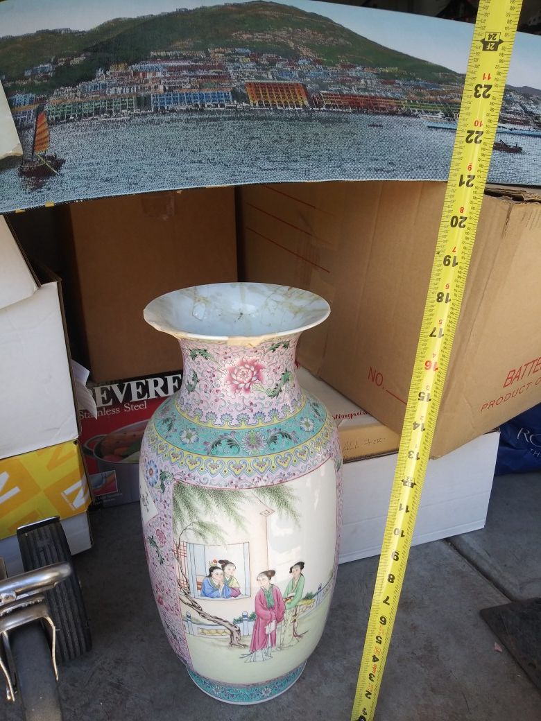 Tall Chinese Flower Vase