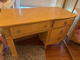 Desk and Full Bed Frame