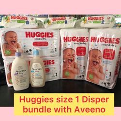 Huggies Size 1 Diaper Bundle With Averno 