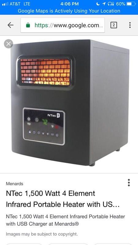 NTec 1,500 Watt Infrared Portable Heater for Sale in Plymouth, MN - OfferUp