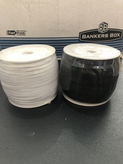 1/8” elastic in black and white
